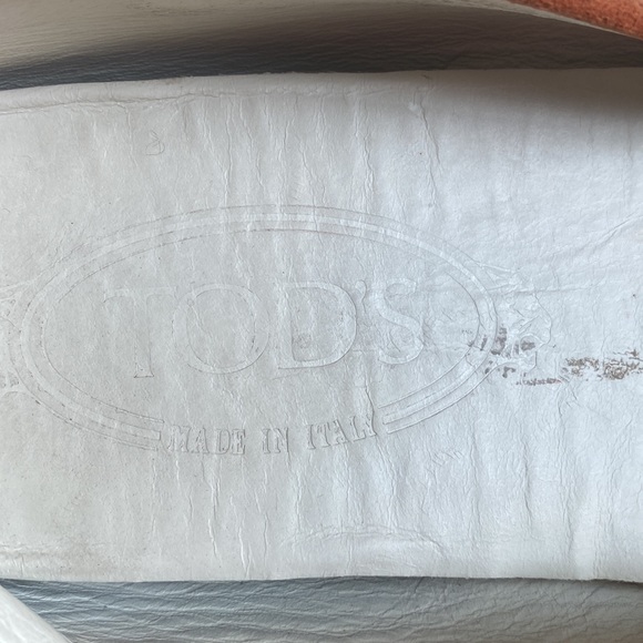 TOD'S Orange leather loafer / flat slipper slip-on - Picture 5 of 8